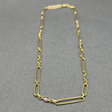 MULTI COLOR SAPPHIRE LINK NECKLACE