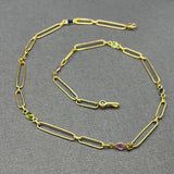 MULTI COLOR SAPPHIRE LINK NECKLACE