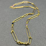 MULTI COLOR SAPPHIRE LINK NECKLACE
