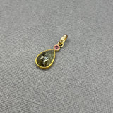 PINK TOURMALINE AND BERYL WITH DIAMONDS PENDANT