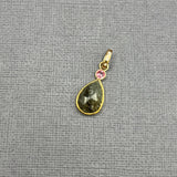 PINK TOURMALINE AND BERYL WITH DIAMONDS PENDANT