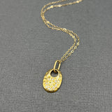 DIAMOND HAMMERED PENDANT