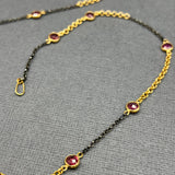 PINK TOURMALINE AND RUTILE PENDANT