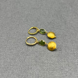 GREEN TOURMALINE MINI HOOP EARRINGS