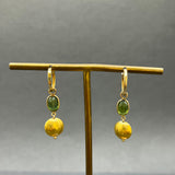 GREEN TOURMALINE MINI HOOP EARRINGS