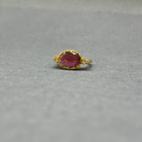 PINK TOURMALINE AND DIAMOND RING