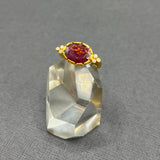 PINK TOURMALINE AND DIAMOND RING