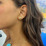 HEART TURQUOISE STUD EARRINGS