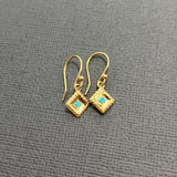 RHOMBUS TURQUOISE EARRINGS