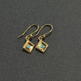 RHOMBUS TURQUOISE EARRINGS