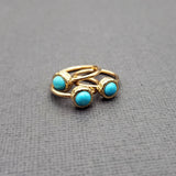 CABOCHON TURQUOISE GOLD RING