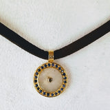 SUN GOLD LEATHER CHOCKER