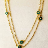 TURQUOISE SUN GOLD NECKLACE