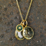 CITRINES TRIO GOLD NECKLACE