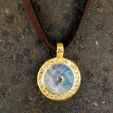 SUN GOLD LEATHER CHOCKER