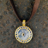 SUN GOLD LEATHER CHOCKER