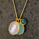 CHALCEDONY GOLD NECKLACE
