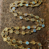 LABRADORITE GOLD SUN NECKLACE
