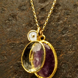RUBY CITRINE GOLD NECKLACE
