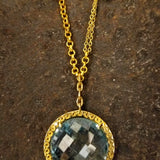 BLUE TOPAZ GOLD NECKLACE