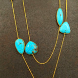 LONG TURQUOISE GOLD NECKLACE SONIA TONKIN