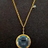 BLUE TOPAZ GOLD NECKLACE