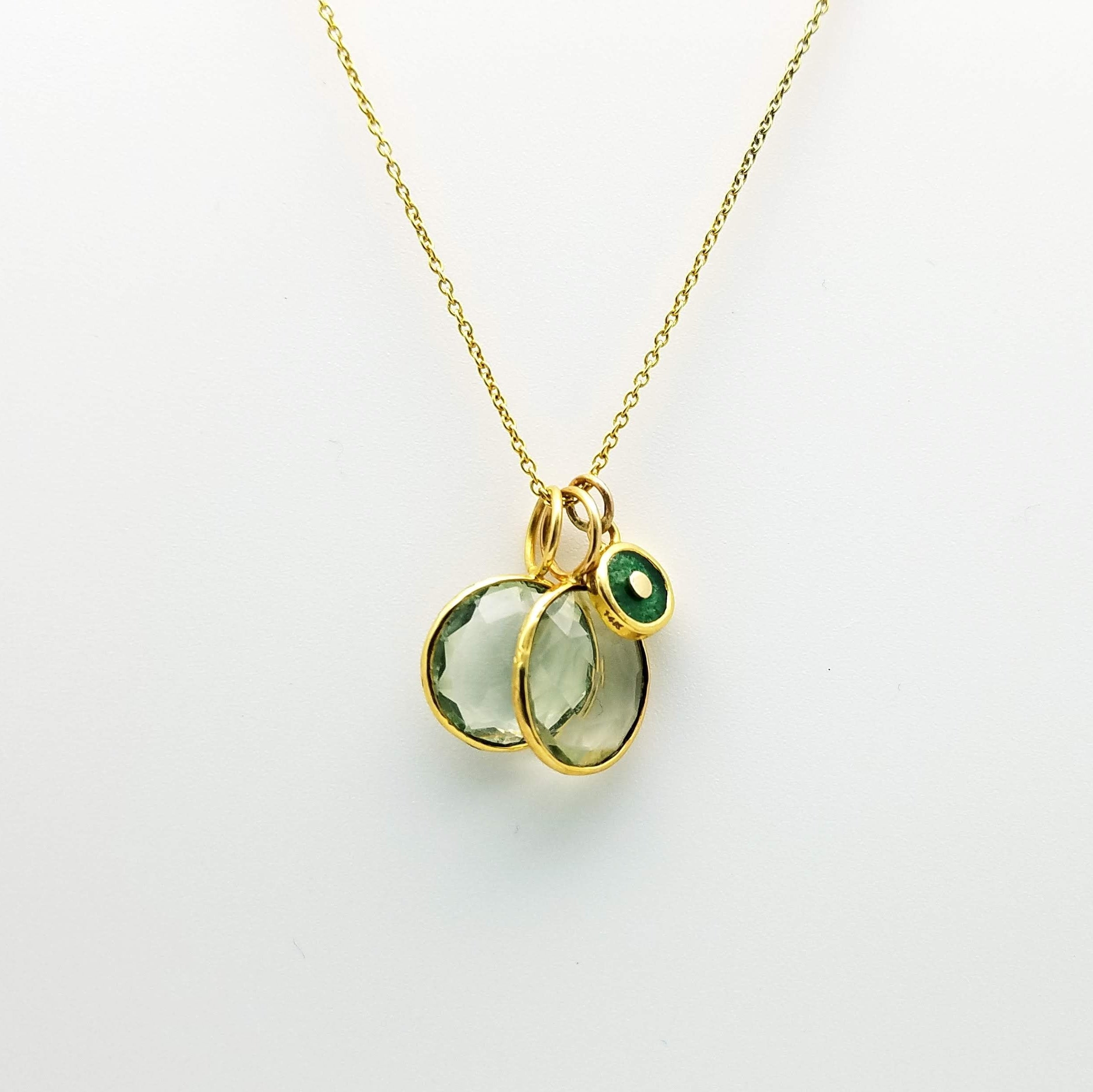 PREHNITE  GOLD NECKLACE SONIA TONKIN