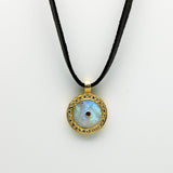 SUN GOLD LEATHER CHOCKER