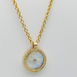 RAINBOW MOONSTONE PAVE DIAMONDS GOLD NECKLACE SONIA TONKIN