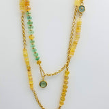 OPAL EMERALD LONG NECKLACE