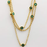 TURQUOISE SUN GOLD NECKLACE