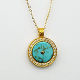 TURQUOISE PAVE DIAMONDS SIGNATURE NECKLACE