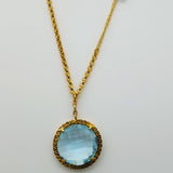 BLUE TOPAZ GOLD NECKLACE