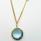 BLUE TOPAZ GOLD NECKLACE