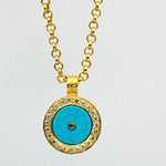 TURQUOISE DIAMOND SIGNATURE NECKLACE SONIA TONKIN