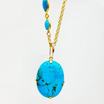TURQUOISE MEDALLION ON TURQUOISE CHAIN SONIA TONKIN