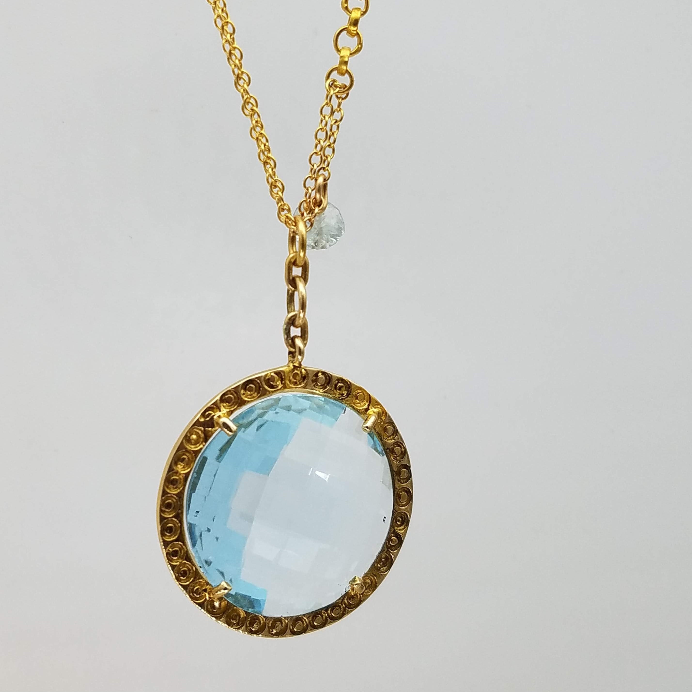 BLUE TOPAZ GOLD NECKLACE SONIA TONKIN