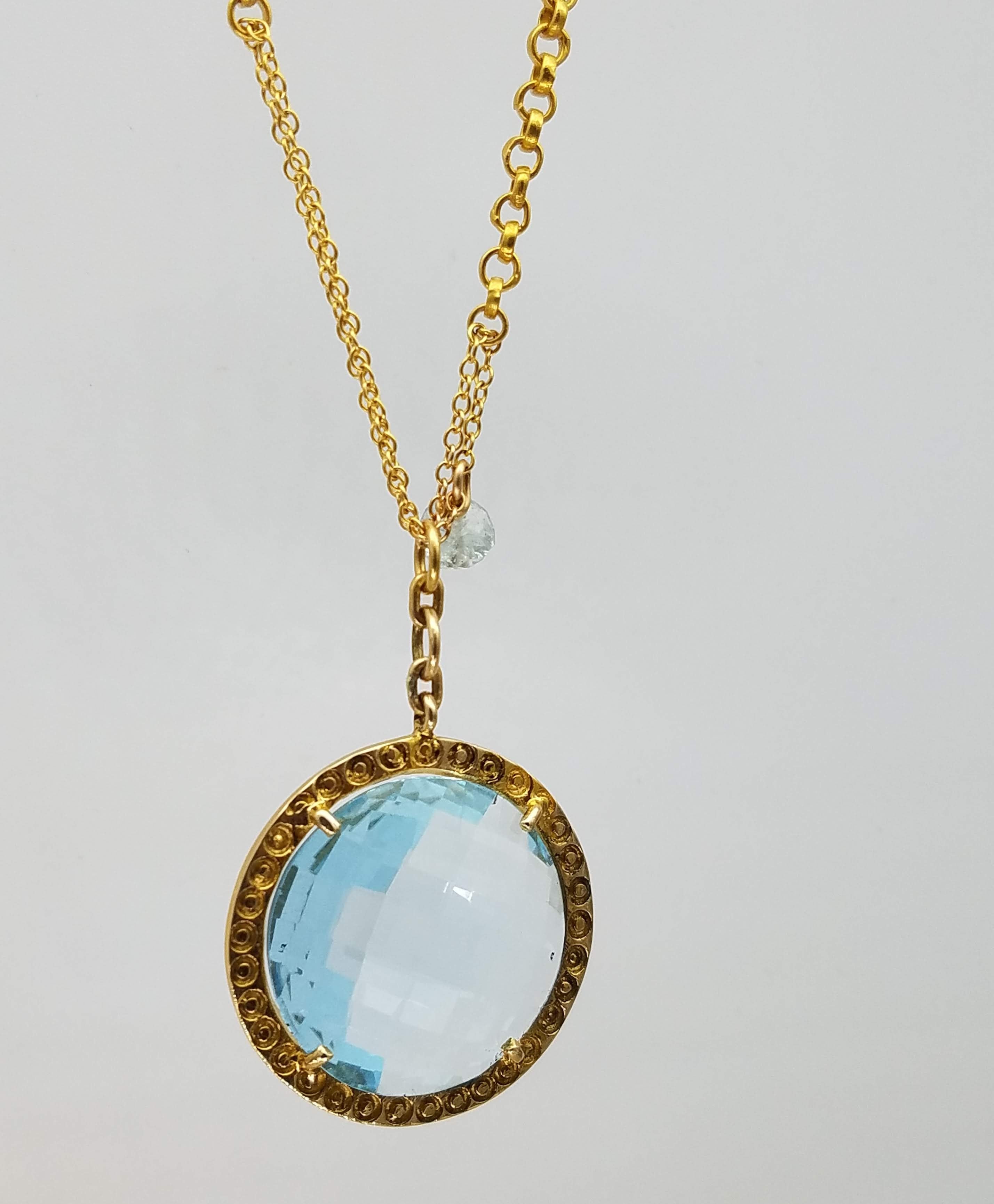 BLUE TOPAZ GOLD NECKLACE SONIA TONKIN