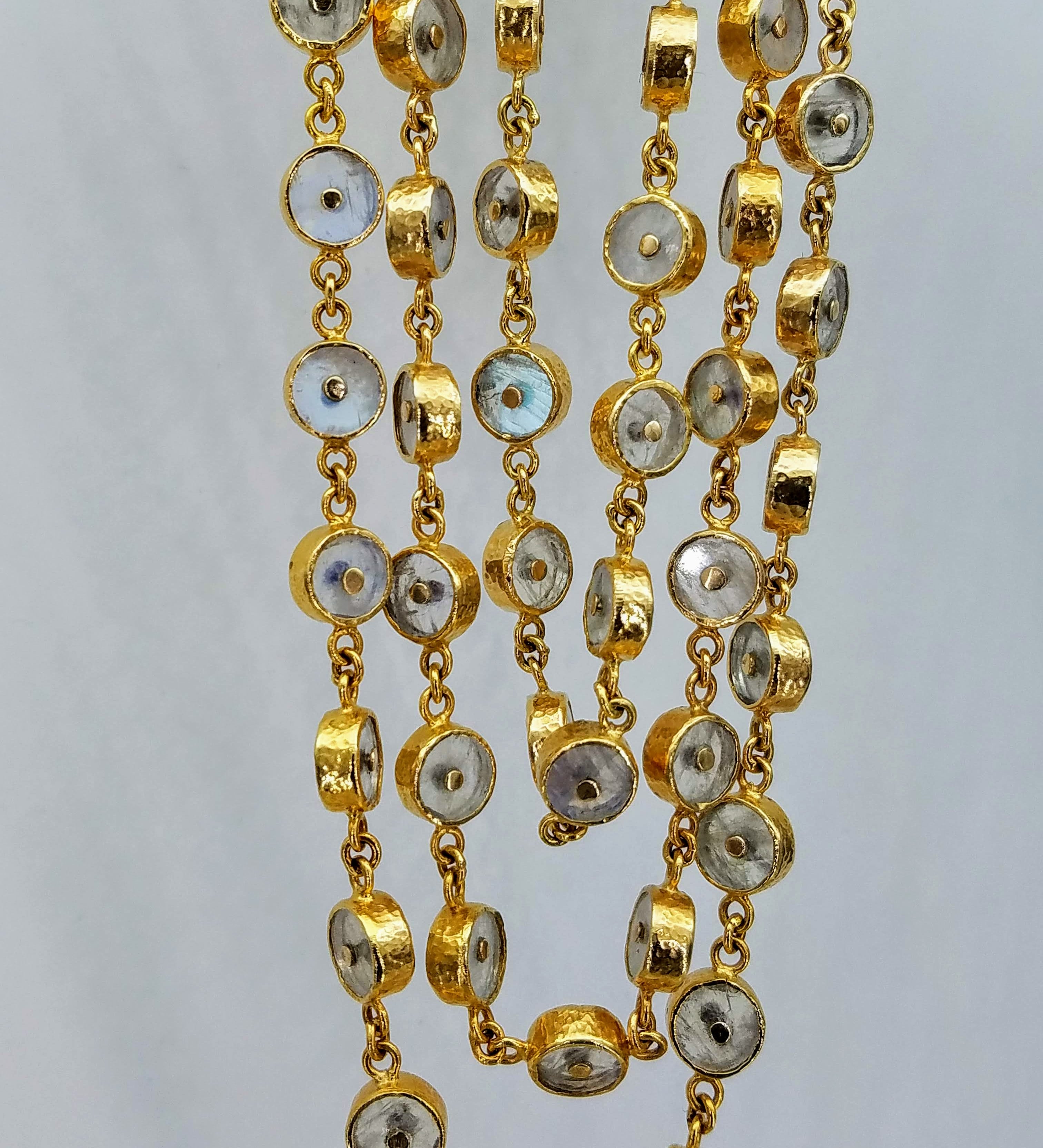 CASCADE MOONSTONES SUN NECKLACE SONIA TONKIN