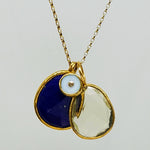 GREEN AMETHYST GOLD NECKLACE SONIA TONKIN