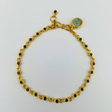 DIAMOND SHAPPHIRE GOLD BRACELET