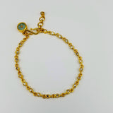 DIAMOND SHAPPHIRE GOLD BRACELET