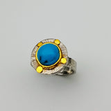 TURQUOISE GOLD DOTS RING