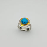 TURQUOISE GOLD DOTS RING