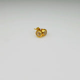 MOONSTONE SUN GOLD POST EARRINGS