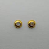 MOONSTONE GOLD POST EARRINGS
