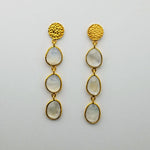 POLKI CUT MOONSTONES STUD EARRINGS SONIA TONKIN