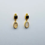 SMOKEY MOONSTONE GOLD EARRINGS SONIA TONKIN