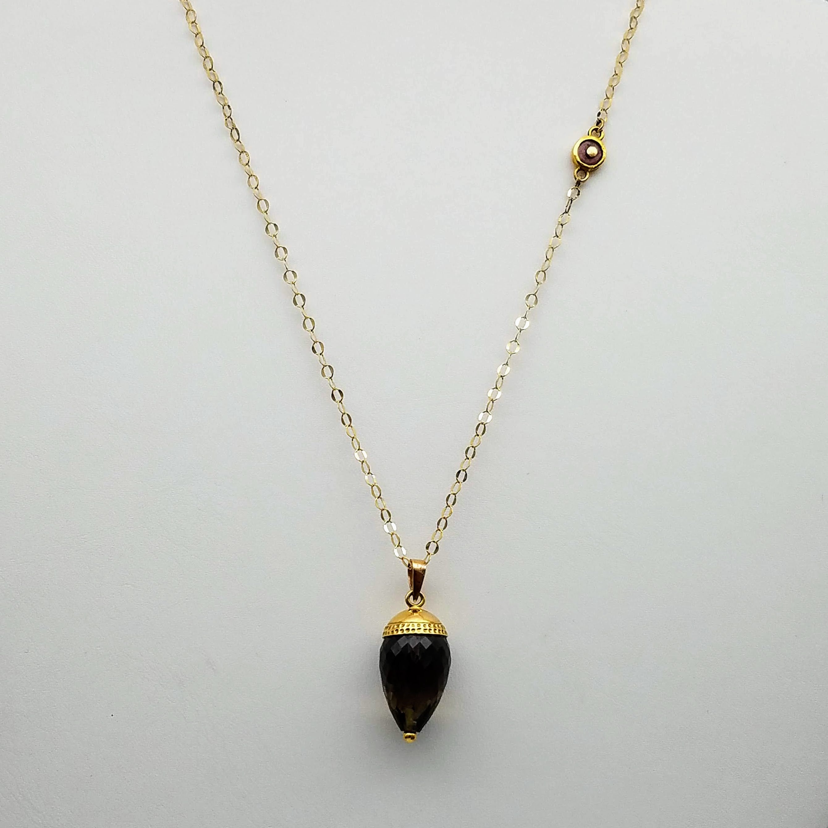SMOKEY TOPAZ GOLD NECKLACE SONIA TONKIN