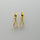 MINI HOOPS MOONSTONE GOLD  EARRINGS